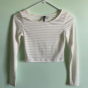 H&M Off White Crop Top